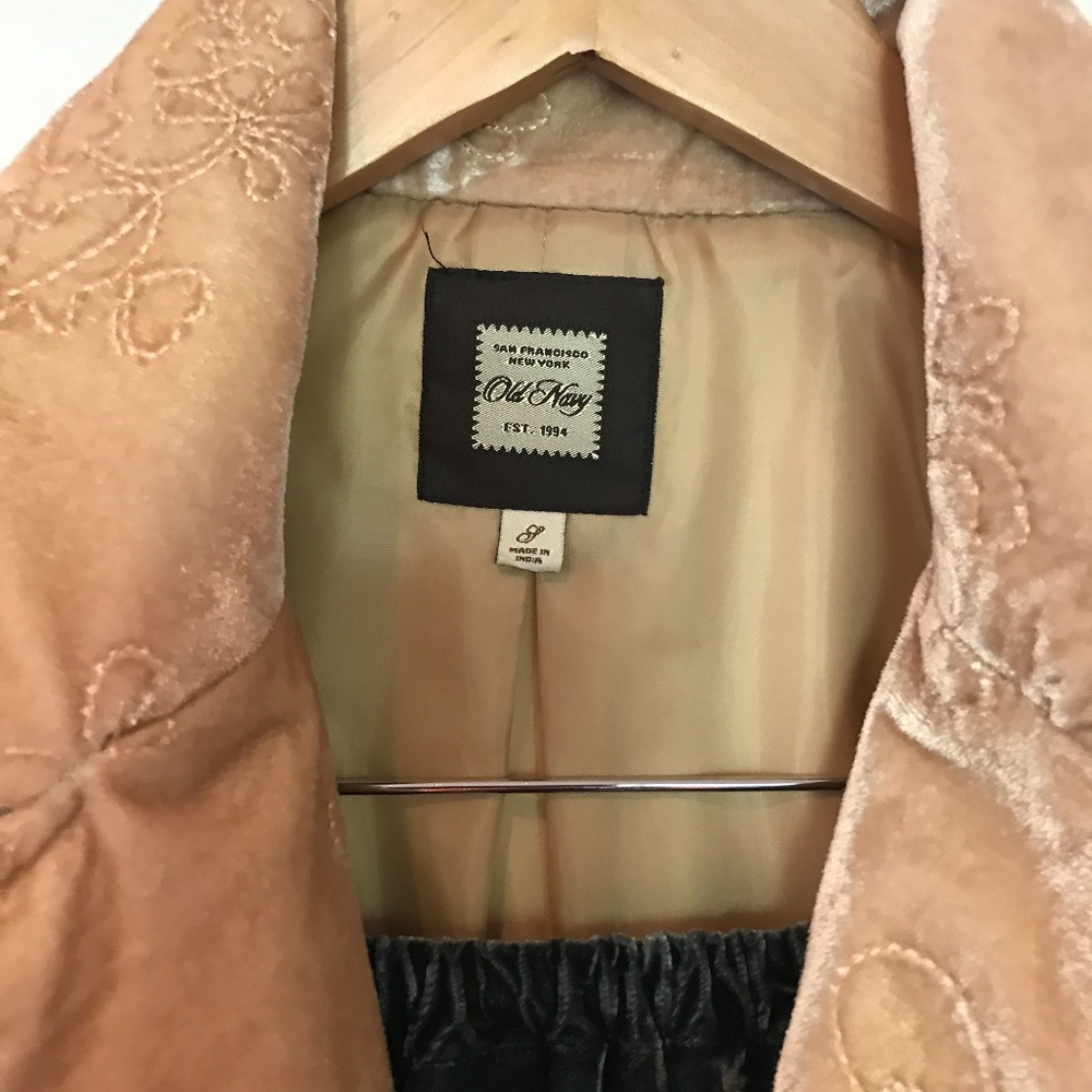 OLD Navy velvet jacket with bow size S - Picture 2 of 3
